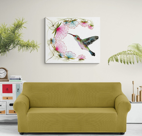 Cuadro Canvas-colibri Watercolor- Lienzo Canvas 100% Algodón
