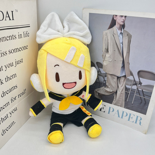 2pcs/set Hatsune Miku Kagamine Len Rin Muñeca Peluche Regalo