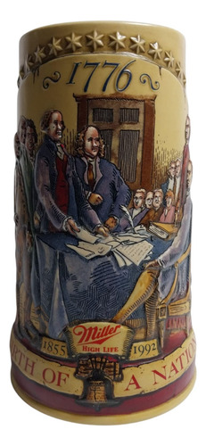 Jarro Chop Vaso De Cerveza Miller Importado De Colección El Nacimiento De Una Nacion