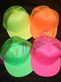 Gorras Cap Trucker Fluo Lisas Cotillon Carioca X 20