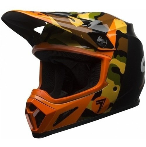 Capacete Bell Mx-9 Mips Seven Soldier Laranja