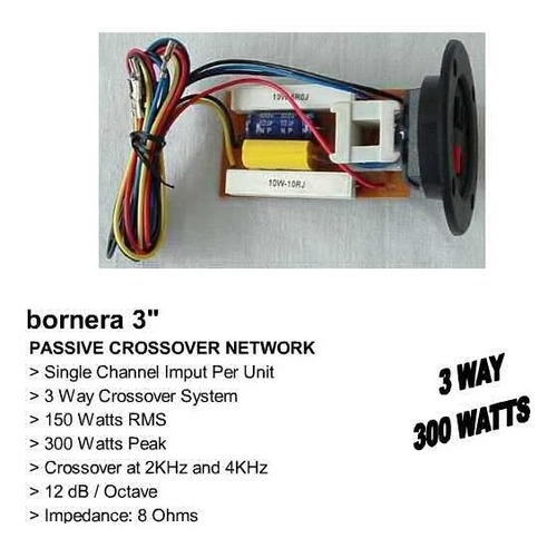 Bornera C/ Divisor De Frecuencias De 3 Vías Crossover Dancis