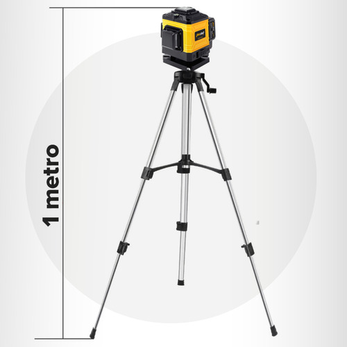 Nível A Laser 360º Verde 12 Linhas 3d Com Tripé Profissional