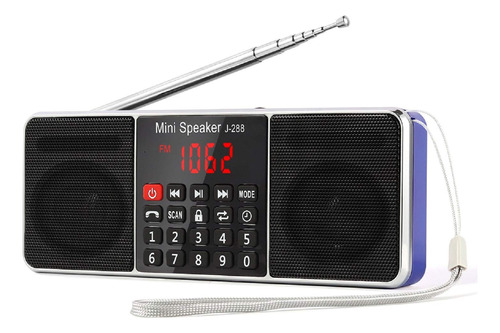 Prunus J-288 Radio Portatil Am Fm Radio Con Altavoz Bluetoot