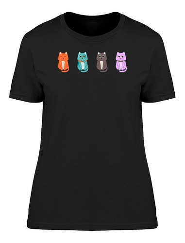 4 Lindos Gatitos De Diferente Color Camiseta De Mujer