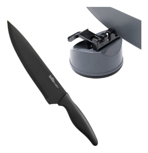 Cuchillo Chef De Cocina Acero Inoxidable Con Afilador