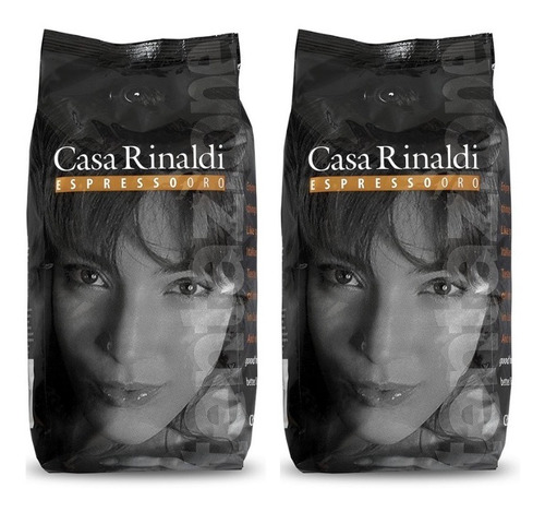 2 Pack Café Grano Entero Espresso Oro Kg Casa Rinaldi Italia