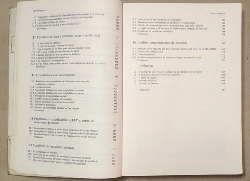 Introducción A La Termodinámica En Ingeniería Química. (Usado)