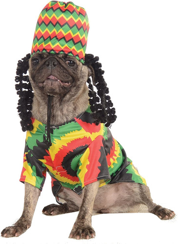 Disfraz De Rasta Para Perro Grande