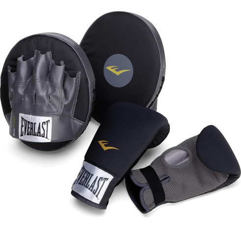 Everlast Kit De Entrenamiento De Boxeo, Color Negro / Gris