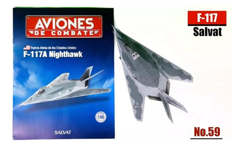 Avión De Combate Salvat F-117 Nighthawk Gris #59 Esc 1:100 Gris (Usado)