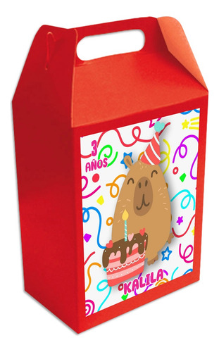Set De 8 Cajas Dulceras Personalizadas Temática De Fiesta