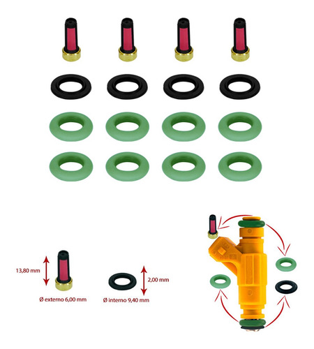 Kit Oring Filtro Inyector Ford Ka Ecosport Fiesta Max Ranger