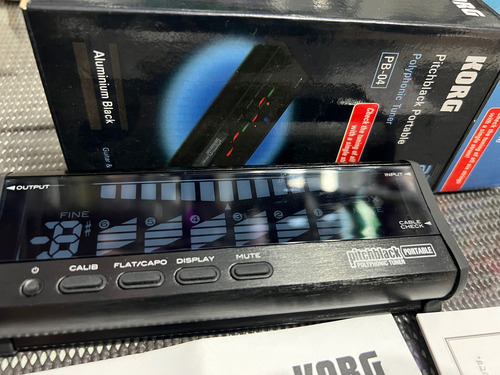 Afinador Cromátic De Baixo E Guitarra Korg Pitchblack Pb-04 Preto (Usado)