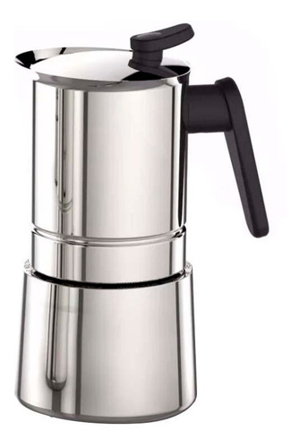 Cafetera Express Pedrini Steel Moka 10 Tazas Acero Inox