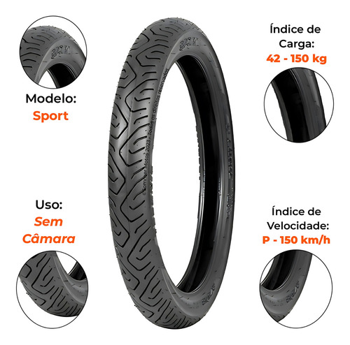 Par Pneu Ybr Factor 150 275-18 + 100-90-18 (+largo) Technic