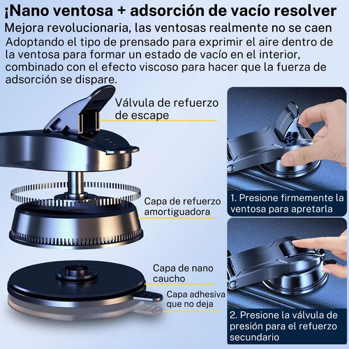Soporte Para Celular Auto Ajustable 360o Con Estable Ventosa