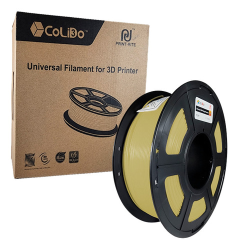 3d Filamento Pla+ 1.75 Mm +/-0.02 1kg Marca Colido Facturamo Color Dorado
