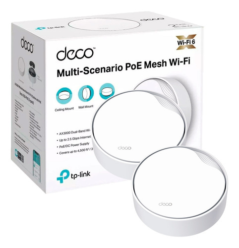 Tp-link Deco X50-poe 2 Pack Mesh Sistema Wifi 6 Ax3000