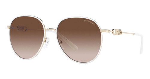Lentes De Sol Empire Light Gold Michael Kors Mk1128j123313 Color Dorado Varilla Dorado Armazón Dorado