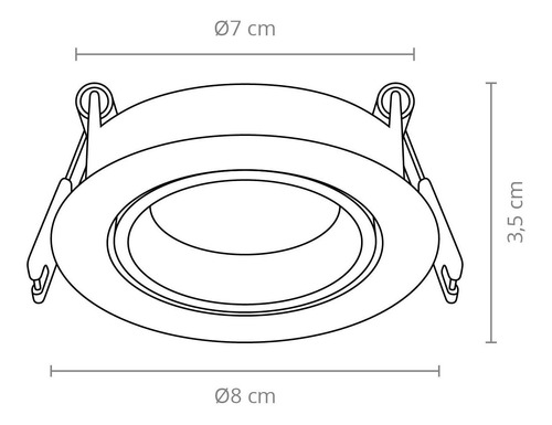 Porta Gu10 Led Studio Plano (sin Ampolleta)