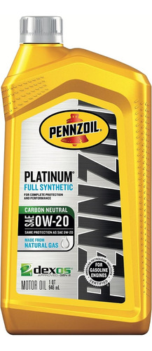 Aceite 0w-20 Full Sintético Marca Penzoil *