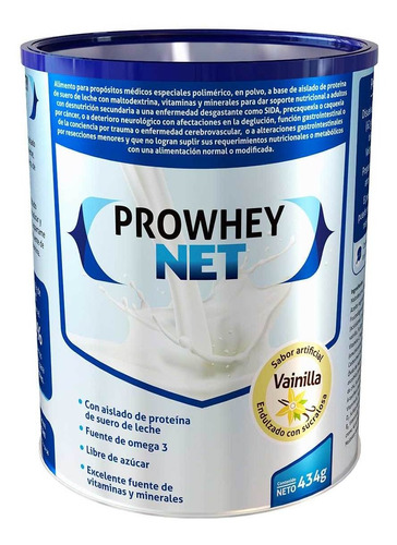 Prowhey Net × 434 Gr Sabor A Vain - Unidad a $48500