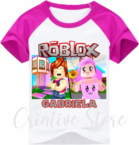 Camiseta Roblox Menina Vitoria Mineblox Julia Minegirl Nome Mercado Livre - camisa infantil camiseta roblox vários modelos