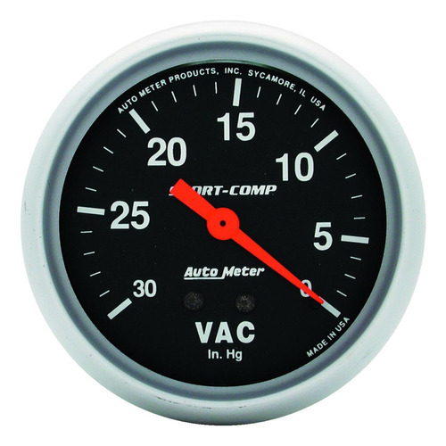 Auto Meter 3484 Sport-comp - Medidor De Vacío Mecánico, 2