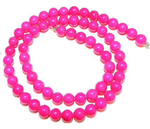 2tira 94 Piedra Jade 8 Mm Fucsia 50 Separadores 2 Tiras 