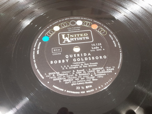 Lp Vinilo - Bobby Goldsboro - Querida - 1968 - Mono (Usado)