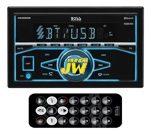 Estereo Doble Din Boss 480 Bluetooth Am Fm Mp3 Usb 5v/1a Rgb