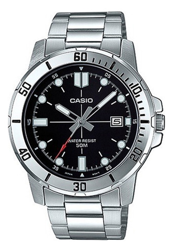 Relógio Masculino Casio Fundo Preto Com Calendário 5atm