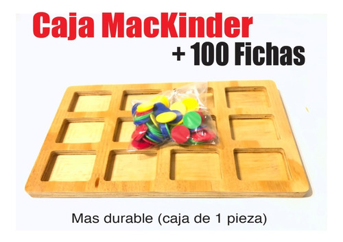 Caja Mackinder + 100 Fichas Plásticas De Colores