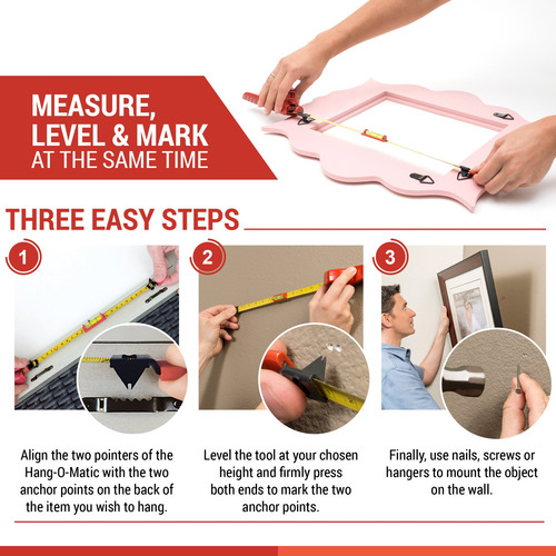 Herramienta Hang-o-matic Para Colgar Cuadros Rojo