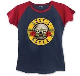 Remera T-shirt Oficial Guns N Roses Dama Fan Store Mvd Merch