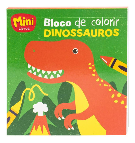 Livro Minibloco De Colorir: Dinos: Livro Minibloco De Colorir: Dinos, De Todolivro. Editora Todolivro Em Português