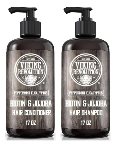 Viking Revolution Biotin Mens Shampoo And Conditioner Set - 