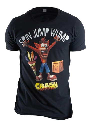 Remera Bioworld Crash Bandicoot Spin! Jump! Wump! 