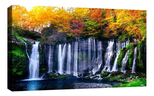 Cuadro Decorativo Canvas Moderno Lienzo Paisajes Cascadas Color Lienzo Paisajes Cascadas 14 Armazón Natural