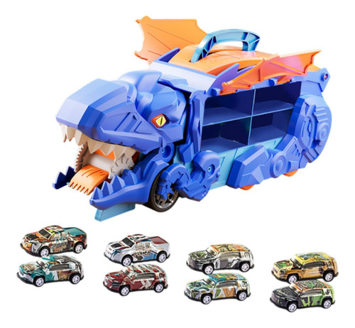 Coches Devoradores De Dinosaurios, Camión Con 8 Carros