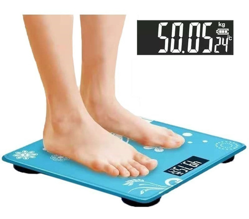 Balanza Pesa Digital Baño 180kg Vidrio Con Diseños