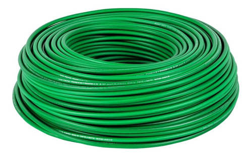Cable Thhw-ls 8 Awg Color Verde Rollo 100 M 46062