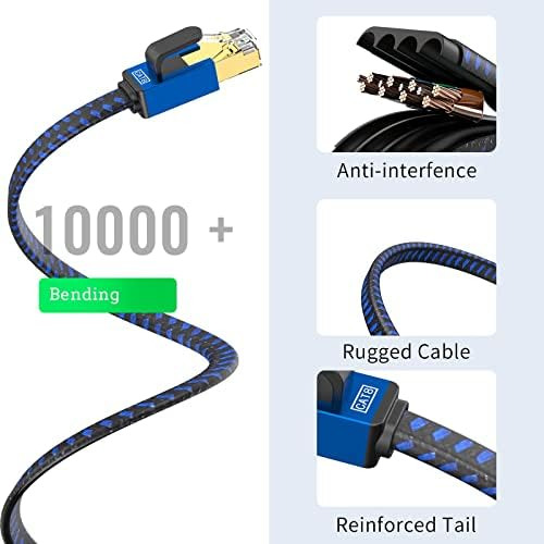 Lekvkm Cable Ethernet 75 Ft Cat 8 Velocidad Cable De Interne