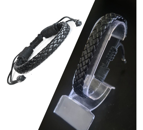 Pulseira De Couro Masculina Trançada Ruff Promoção