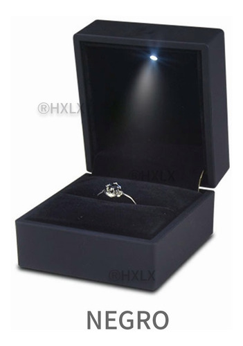 Imagen 2 de 5 de Caja Estuche Para Anillo De Compromiso Con Luz Led