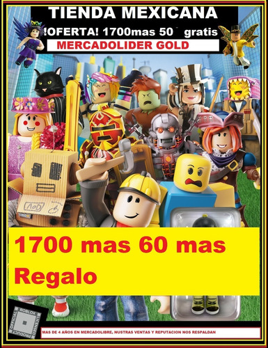 1600 Robux Entrega Inmediata Mercado Libre - 1200 robux roblox entrega inmediata mercadolider gold 1 469