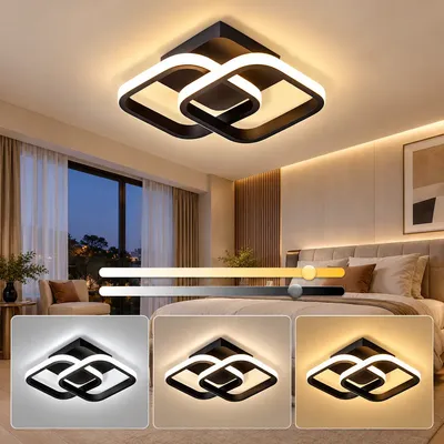 Luminária Plafon Teto Pendente Quadrado Sobrepor Luz Led 30w