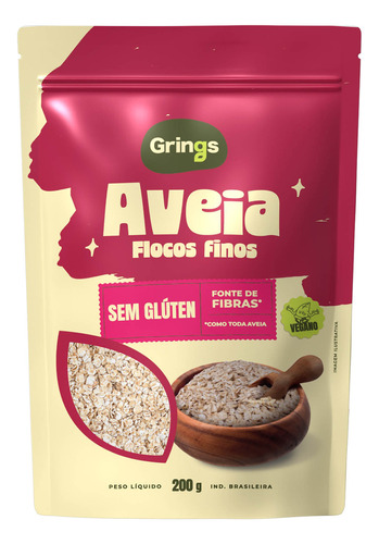 Aveia Flocos Finos Sem Glúten 200g