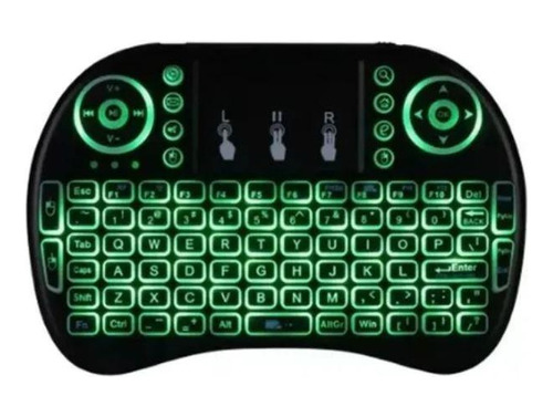 Mini Teclado Controle Sem Fio Para Tv Smart Luz Led Touchpad